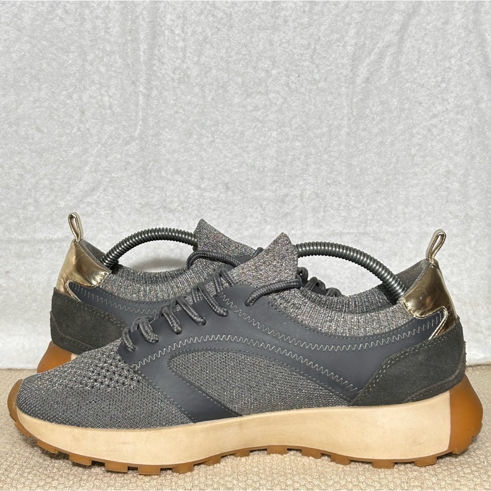 Steve Madden Womens Grey Wealthy Knit Casual Fashion Sneakers Shoes SZ 9M - Picture 7 of 11